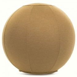 М"яч для фітнесу (фітбол) з чохлом FitGo 650 мм бежевий, код: FI-1466_BE