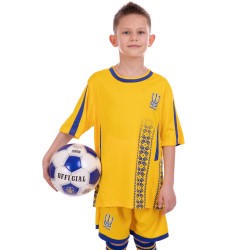 Форма футбольна дитяча PlayGame Україна Чемпіонат світу 2018, розмір L-28, зріст 145-155, жовтий, код: CO-3900-UKR-18_L-28Y
