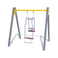 Гойдалка на дерев`яних стійках Miros “Мама та малюк” 2330х1990х2420 мм, код: LIK107