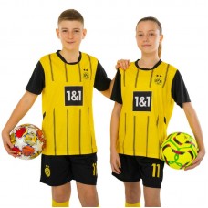Форма футбольна дитяча PlayGame із символікою Borussia Dortmund домашня 2025, розмір 22, зріст 125-130, жовтий-чорний, код: CO-4652_22