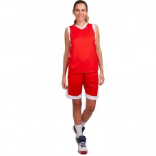Форма баскетбольна жіноча PlayGame Lingo Lingo XL (ріст 160-165), червоний-білий, код: LD-8217_XLRW