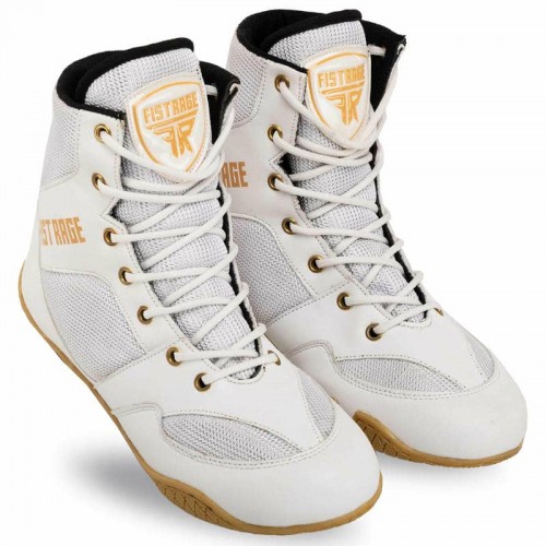 Боксерки шкіряні Fistrage розмір 37, білий-сірий, код: VL-4570_37WGR