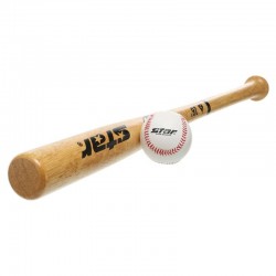Біта бейсбольна дерев'яна Star 710 мм, код: WR300-S52