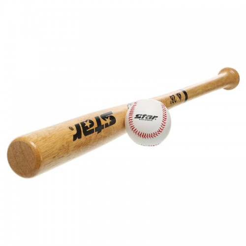 Біта бейсбольна дерев'яна Star 710 мм, код: WR300-S52 Біта бейсбольна дерев'яна Star 710 мм, код: WR300-S52