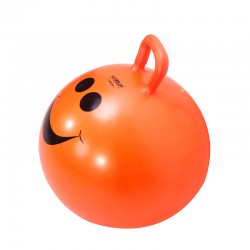 Фітбол дитячий з ручкою LiveUp Hopping Ball 450 мм, помаранчевий, код: 6951376103960