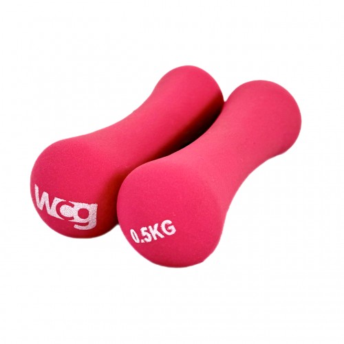 Неопренові фітнес гантелі WCG 2х0,5 кг, рожевий, код: W-120-0,5x2-IF