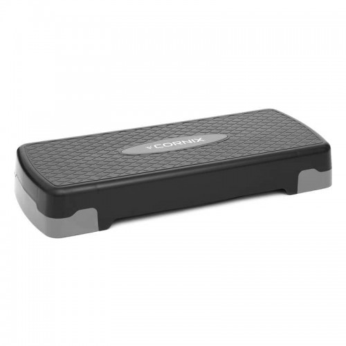 Степ-платформа 2-ступенева Cornix 680х280х100-150 мм, чорний-зелений, код: XR-0189