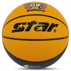 М"яч баскетбольний Star 3ON3, жовтий-синій-білий, код: BB4146C-S52