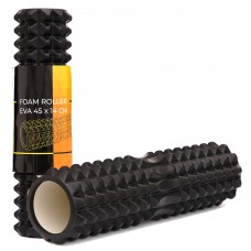 Масажний ролик (валік) Cornix EVA 450x140 мм, чорний, код: XR-0334 Масажний ролик (валік) Cornix EVA 450x140 мм, чорний, код: XR-0334