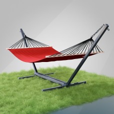 Стійка для гамака + Гамак з планкою двомісний WCG Wish XXL 2000х1500 мм, червоний, код: W-5050H08R-2-IF