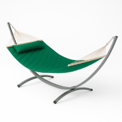 Стійка для гамака + Двомісний гамак з планками WCG Soft XXL 2000x1400 мм, смарагдовий, код: WCGR-H05-5-IF