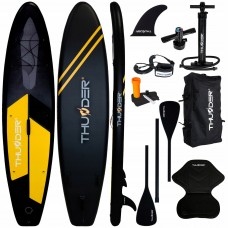 Надувна SUP дошка Thunder Raven з веслом, 3200х760х150 мм, чорний-жовтий, код: SUP-RAVEN