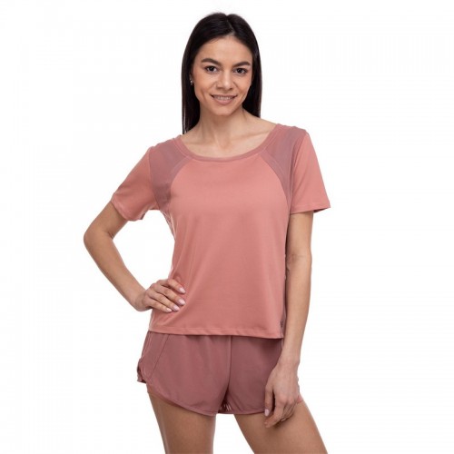 Комплект спортивний жіночий (футболка и шорти) V&X L (46-48), рожевий, код: TX1173-DK1174_LP