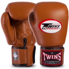 Рукавички боксерські шкіряні Twins 16 унцій, коричневий, код: BGVL3_16BR