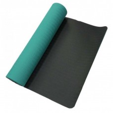Килимок для йоги LiveUp TPE Yoga Mat 1730х610х6 мм, зелений-сірий, код: 6951376103526