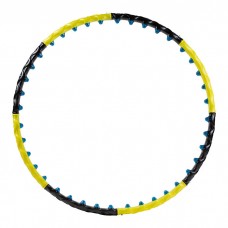 Обруч масажний розбірний FitGo 2 ряди магнітних кульок, жовто-чорний., код: 6001-WS