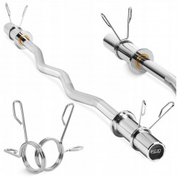 Гриф для штанги олімпійський W-подібний 4Fizjo 120 см, 50 мм, код: P-5905973401203