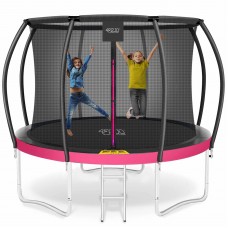 Батут із внутрішньою сіткою 4Fizjo PRO 10FT 312 см, чорний-рожевий, код: P-5907739314604