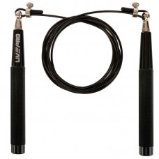 Скакалка швидкісна Кросфіт зі сталевим тросом LiveUp 3000 мм, чорний, код: LP8283_BK