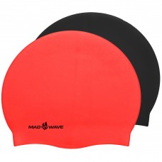 Шапочка для плавання двостороння силіконова для дорослих MadWave Reverse Champion червоний-чорний, код: M055001_RBK Шапочка для плавання двостороння силіконова для дорослих MadWave Reverse Champion червоний-чорний, код: M055001_RBK