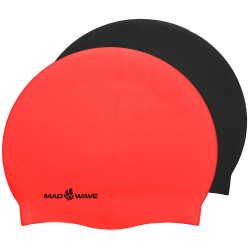 Шапочка для плавання двостороння силіконова для дорослих MadWave Reverse Champion червоний-чорний, код: M055001_RBK Шапочка для плавання двостороння силіконова для дорослих MadWave Reverse Champion червоний-чорний, код: M055001_RBK