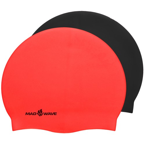 Шапочка для плавання двостороння силіконова для дорослих MadWave Reverse Champion червоний-чорний, код: M055001_RBK Шапочка для плавання двостороння силіконова для дорослих MadWave Reverse Champion червоний-чорний, код: M055001_RBK