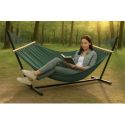 Монотонний гамак з планкою WCG Wish двомісний XXL 2000х1500 мм, зелений, код: HW-08G-2-IF
