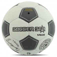 М"яч футбольний Soccer Star Soft Touch Value №5 PU, білий-сірий, код: FB-6033_GR
