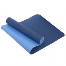 Килимок для фітнесу та йоги FitGo 6 мм синій-блакитний, код: FI-3046_BLN