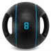 Медбол м"яч медичний дворучний з хватами LiveUp Medicine Ball 8кг, чорний, код: LP8111-8