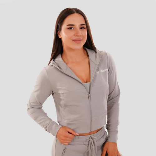 Толстовка жіноча GymBeam Clothing Zip-up TRN Grey L, сірий, код: 220324-GB