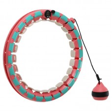 Обруч розумний масажний не розбірний Zelart Smart Weighted Hulа бірюзовий-рожевий, код: FI-9659-S52