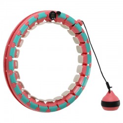 Обруч розумний масажний не розбірний Zelart Smart Weighted Hulа бірюзовий-рожевий, код: FI-9659-S52