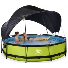 Басейн каркасний з тентом Exit "Лайм" 360 х 76 см, код:  30.35.12.40
