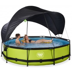 Басейн каркасний з тентом Exit "Лайм" 360 х 76 см, код:  30.35.12.40
