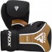 Боксерські рукавиці RDX Aura Plus T-17 14 унцій, чорний-золотий, код: BGR-T17BGL-14OZ+