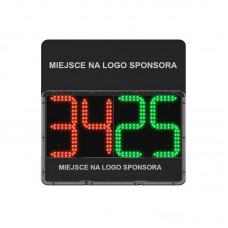 Електронне табло для зміни гравців YakimaSport двостороннє з подвійним місцем для логотипу спонсора + валіза, код: 100590-IN