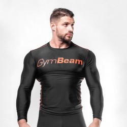 Компресійна футболка GymBeam Clothing XL, чорний-червоний, код: 12215-GB