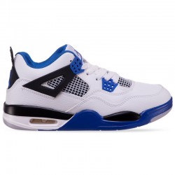 Кросівки для баскетболу Jdan Air розмір 38 (24см), білий-синій, код: A068-3_38WBL