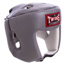 Шолом боксерський відкритий з посиленим захистом верхівки шкіряний Twins XL, сірий, код: HGL-4_XLGR-S52 Шолом боксерський відкритий з посиленим захистом верхівки шкіряний Twins XL, сірий, код: HGL-4_XLGR-S52