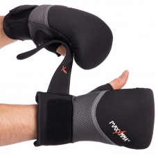 Снарядні рукавички FitBox Maxxmma S-M, чорний-сірий, код: GH06-GR_S-M