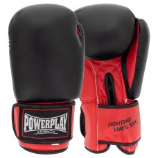 Боксерські рукавиці PowerPlay Classic 10 унцій, чорний-червоний, код: PP_3004_10oz_Bl/Red Боксерські рукавиці PowerPlay Classic 10 унцій, чорний-червоний, код: PP_3004_10oz_Bl/Red
