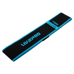 Гумка тканинна для вправ стрічка опору Loop Bands LiveUp Small, чорний, код: LP8414-S