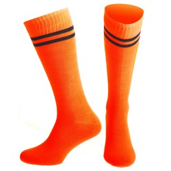 Гетри футбольні Norva розмір 40-45, помаранчевий-чорний, код: CO-120_ORBK