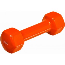 Гантель аеробна вінілова Fitnessport VDD-01-1,5кг, 1х1,5 кг, помаранчевий, код: 10172-AX