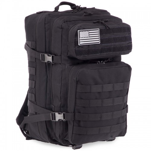 Рюкзак тактический штурмовой трехдневный Tactical 35 літрів, чорний, код: ZK-5507_BK