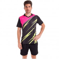 Форма для великого тенісу чоловіча Lingo 4XL, зріст 185-190, чорний-рожевий, код: LD-1843A_4XLBKP