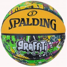 М"яч баскетбольний Spalding Graffitti №7, жовтий-мультиколор, код: 689344405964