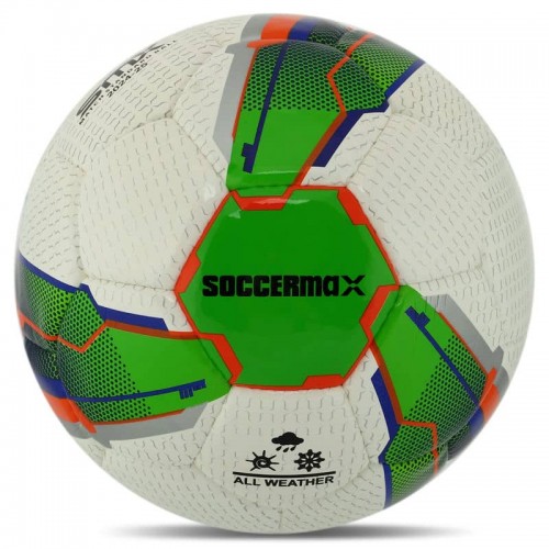 М"яч футбольний Soccermax FIFA №5, білий-зелений, код: FB-7995_G