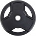 Диски гумові з потрійним хватом та металевою втулкою LiveUp ø50мм, 25кг, чорний, код: LP8330-25